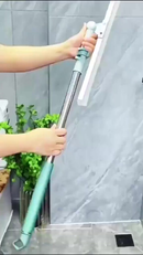 Rodo Mágico 2 em 1 de Silicone Multiuso – Vassoura e Limpador de Vidros para Limpeza Completa Seco ou Molhado
