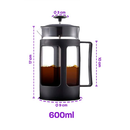 Cafeteira Prensa Francesa 600ml ou 350ml