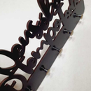 Porta Chaves de Parede Decorativo Multiuso em MDF 3mm Preto Deus é Bom o Tempo Todo Envio Imediato