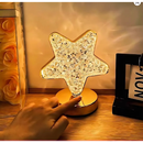 Luminária Abajur de Mesa Lâmpada Quarto Luxuosa Recarregavel Acrílico 3 Tons de Led