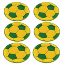 Prato Raso ou Prato Fundo de Vidro Bola Futebol Brasil Copa Mesa Posta