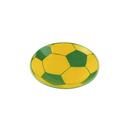 Prato Raso ou Prato Fundo de Vidro Bola Futebol Brasil Copa Mesa Posta