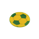 Prato Raso ou Prato Fundo de Vidro Bola Futebol Brasil Copa Mesa Posta