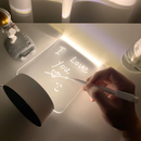 Luminária Lousa Recado 3D Tela Acrílico Escrever Placa Mensagem Com Marcador E Pano De Limpeza