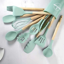 Jogo Completo de Utensílios de Cozinha de Silicone  KIT C/12