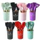 Jogo Completo de Utensílios de Cozinha de Silicone  KIT C/12