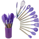 Jogo Completo de Utensílios de Cozinha de Silicone  KIT C/12